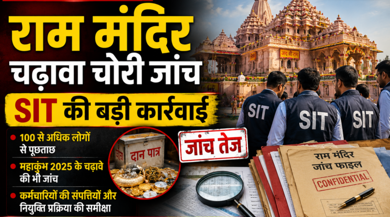 राम मंदिर चढ़ावा चोरी जांच: SIT की जांच तेज, 100 से अधिक लोगों से पूछताछ