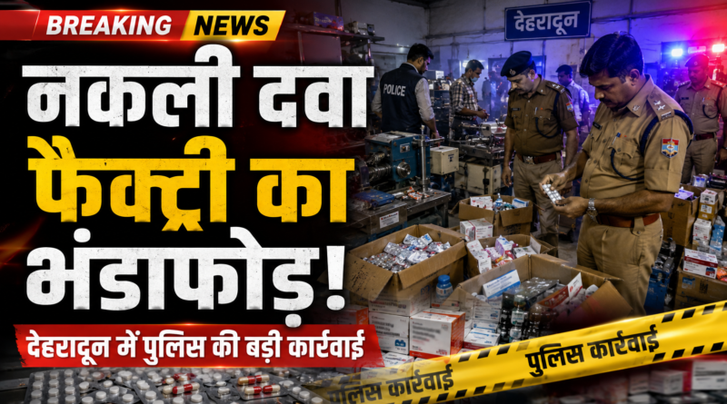 देहरादून में नकली दवा फैक्ट्री का भंडाफोड़, कई नामी कंपनियों के नाम पर बन रही थीं फर्जी दवाएं
