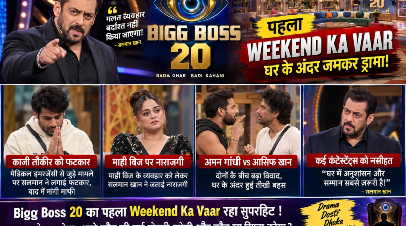 Bigg Boss 20: पहले Weekend Ka Vaar में जमकर ड्रामा, सलमान खान ने काजी तौकीर और माही विज को लगाई फटकार