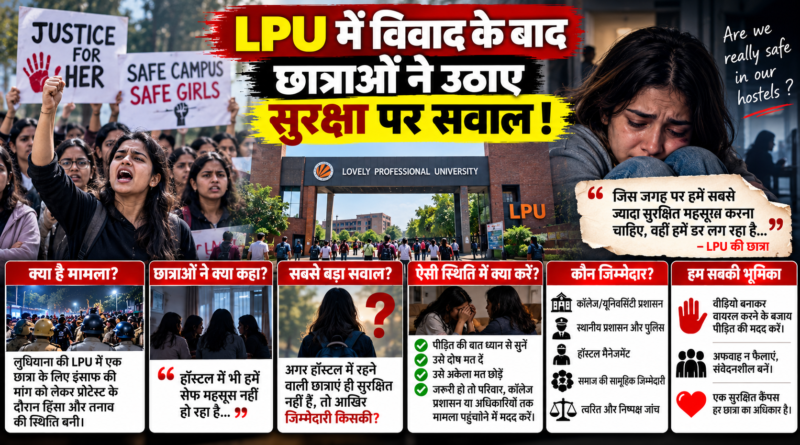 LPU Protest: हॉस्टल में छात्राओं की सुरक्षा पर उठे सवाल, हिंसक प्रदर्शन के बाद बढ़ी चिंता